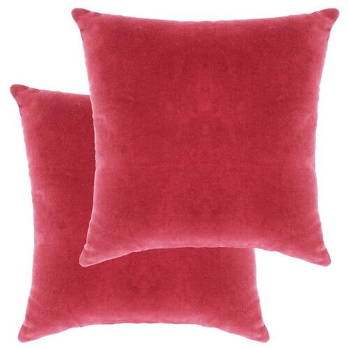 Puder 2 stk. bomuldsfløjl 45 x 45 cm pink