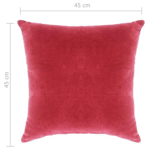 Puder 2 stk. bomuldsfløjl 45 x 45 cm pink