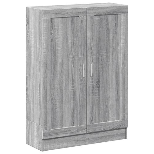 Bogskab 82,5x30,5x115 cm konstrueret træ grå sonoma-eg