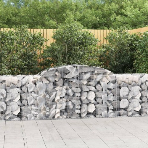 Buede gabionkurve - 3 stk. 300×50×80/100 cm i galvaniseret jern