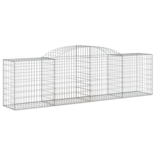 Buede gabionkurve - 3 stk. 300×50×80/100 cm i galvaniseret jern