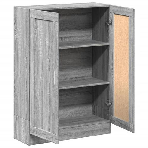 Bogskab 82,5x30,5x115 cm konstrueret træ grå sonoma-eg
