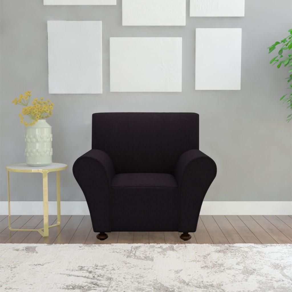 Sofaovertræk, stræk, sort, polyesterjersey