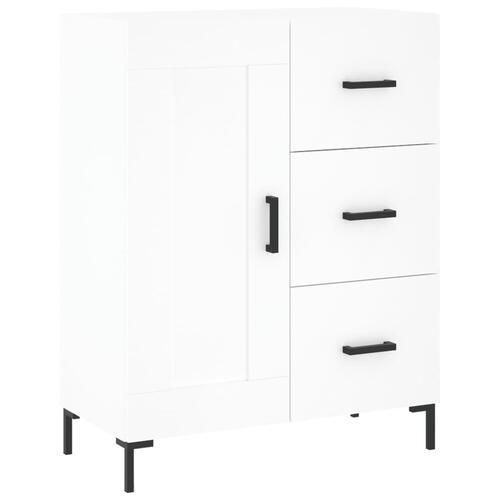 Højskab 69,5x34x180 cm konstrueret træ hvid