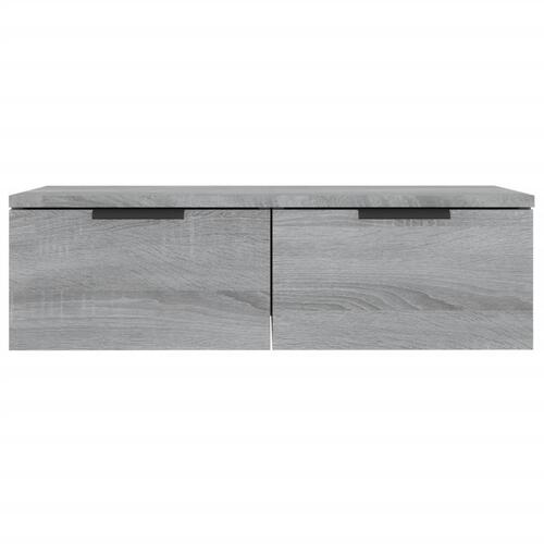 Vægskabe 2 stk. 68x30x20 cm konstrueret træ grå sonoma-eg