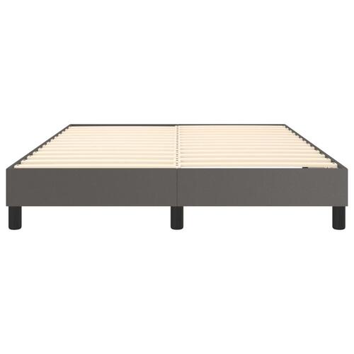 Sengeramme til kontinentalseng 140x200 cm kunstlæder grå