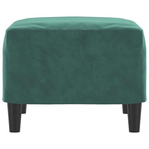 Fodskammel 60x50x41 cm velour mørkegrøn