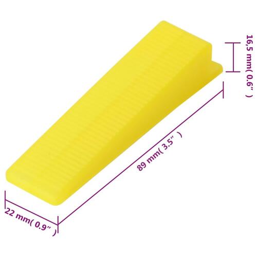 Nivelleringssystem til fliser 500 kiler 2500 klips 1,5 mm