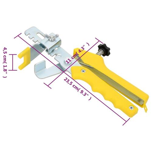 Nivelleringssystem til fliser 500 kiler 2500 klips 1,5 mm