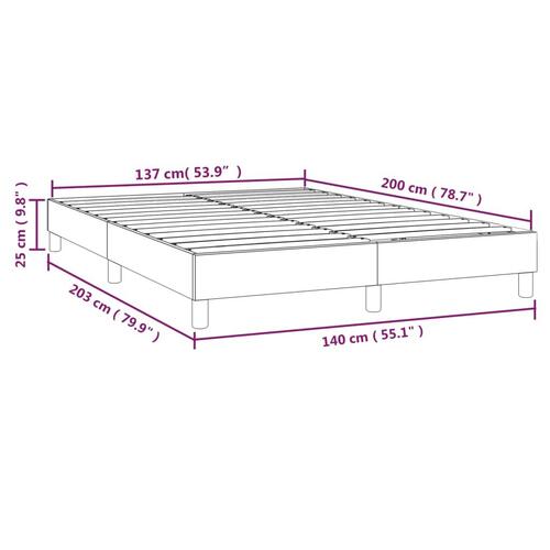 Sengeramme til kontinentalseng 140x200 cm kunstlæder grå