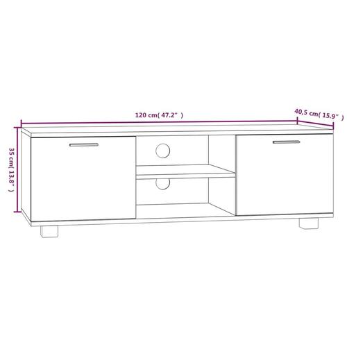 Tv-bord 120x40,5x35 cm konstrueret træ sonoma-eg