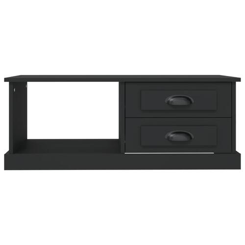 Sofabord 90x50x35 cm konstrueret træ sort