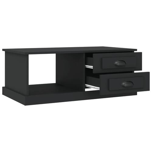 Sofabord 90x50x35 cm konstrueret træ sort