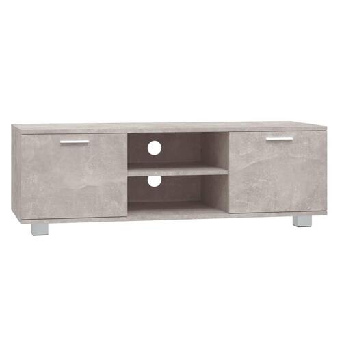 Tv-bord 120x40,5x35 cm konstrueret træ betongrå