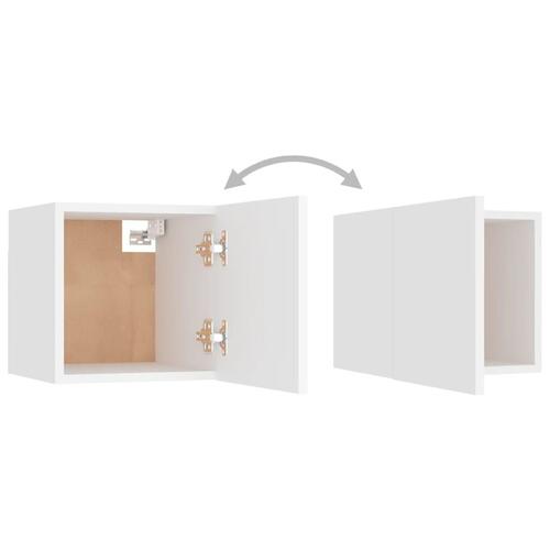 Sengeskab 30,5x30x30 cm spånplade hvid