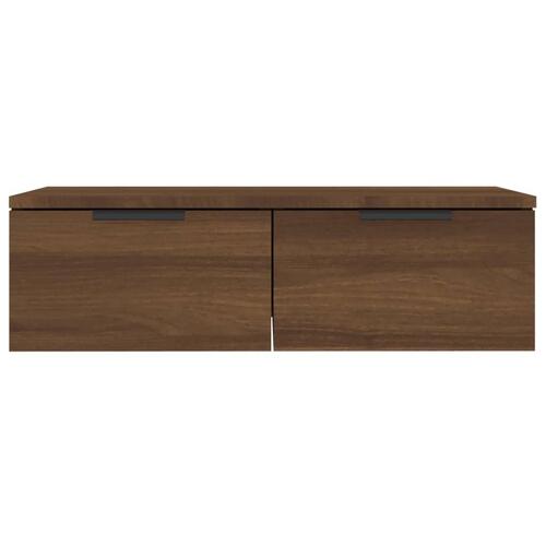 Vægskabe 2 stk. 68x30x20 cm konstrueret træ brunt egetræ