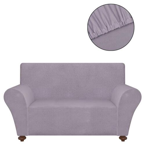 Sofaovertræk, stræk, gråt, polyesterjersey