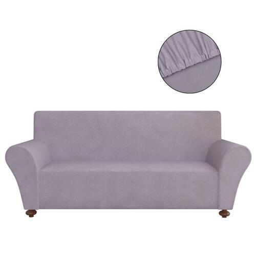 Sofaovertræk, stræk, gråt, polyesterjersey