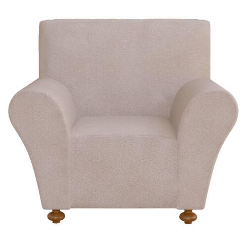 Sofaovertræk, stræk, beige, polyesterjersey