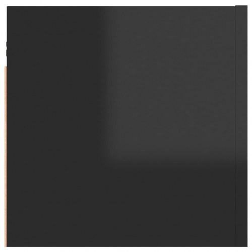 Sengeskabe 2 stk. 30,5x30x30 cm konstrueret træ sort højglans