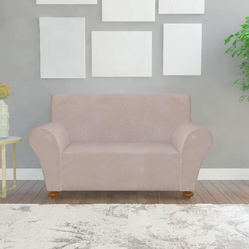 Sofaovertræk, stræk, beige, polyesterjersey