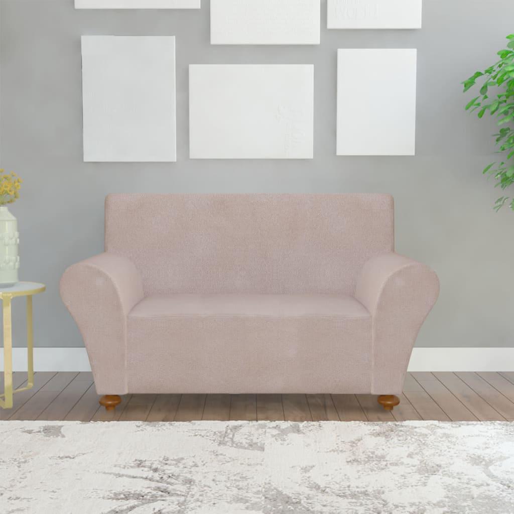 Sofaovertræk, stræk, beige, polyesterjersey