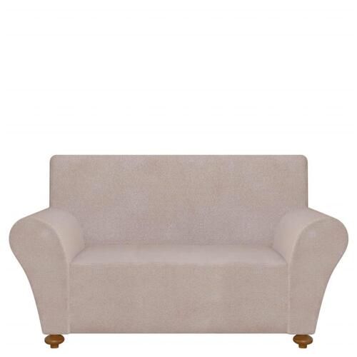 Sofaovertræk, stræk, beige, polyesterjersey
