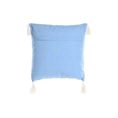 Pude 40 x 15 x 40 cm Blå Hvid