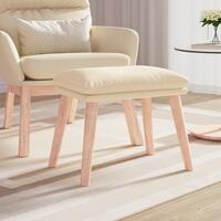Fodskammel 45x29,5x35 cm stof cremefarvet