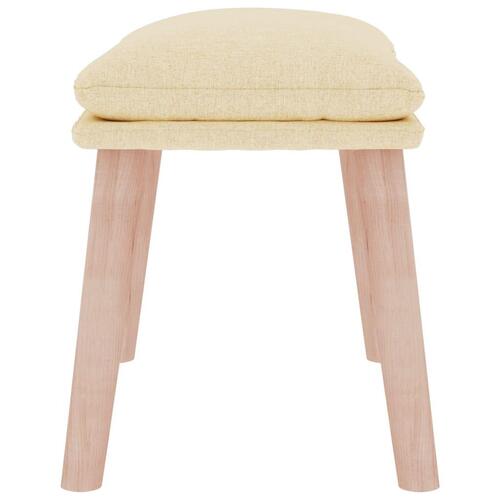 Fodskammel 45x29,5x35 cm stof cremefarvet