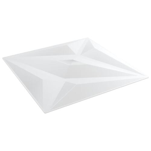 Vægpaneler 24 stk. 50x50 cm 6 m² XPS stjerne hvid