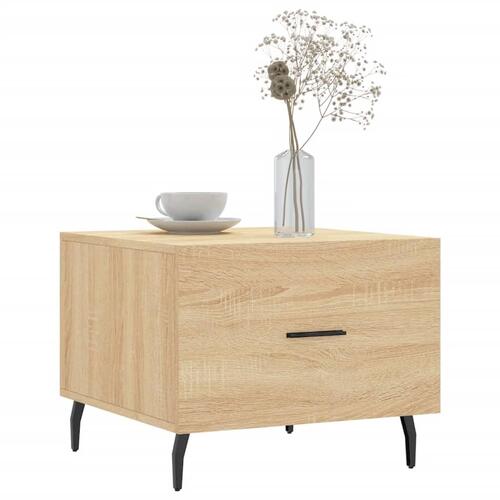 Sofaborde 2 stk. 50x50x40 cm konstrueret træ sonoma-eg