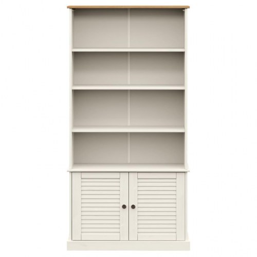 Bogreol VIGO 85×35×170 cm - massivt fyrretræ, hvid