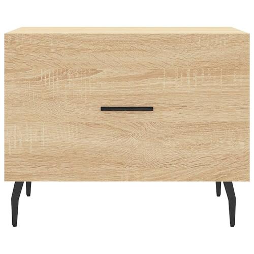 Sofaborde 2 stk. 50x50x40 cm konstrueret træ sonoma-eg