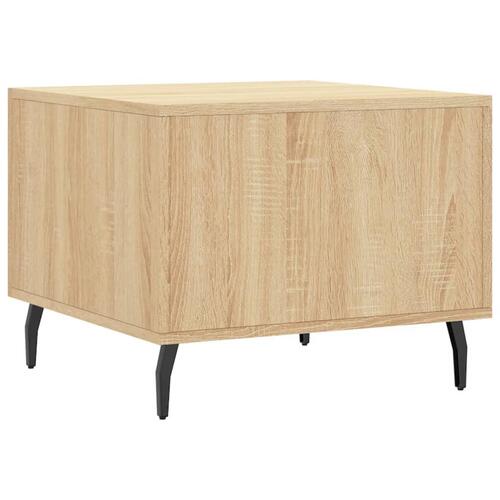 Sofaborde 2 stk. 50x50x40 cm konstrueret træ sonoma-eg