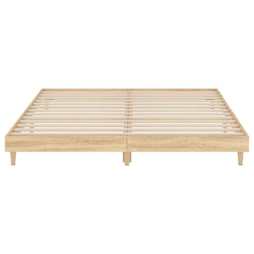 Sengeramme 140x200 cm uden madras konstrueret træ sonoma-eg