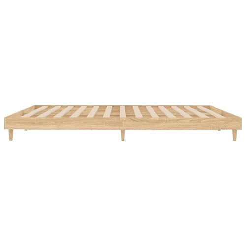 Sengeramme 140x200 cm uden madras konstrueret træ sonoma-eg