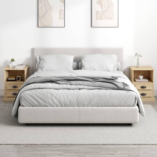 Sengeborde 2 stk. 43x36x60 cm sonoma-eg