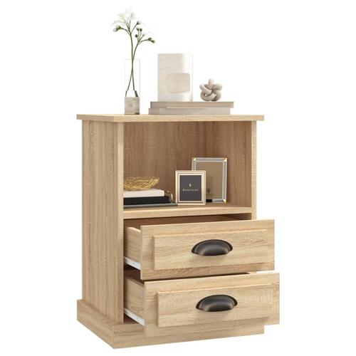 Sengeborde 2 stk. 43x36x60 cm sonoma-eg