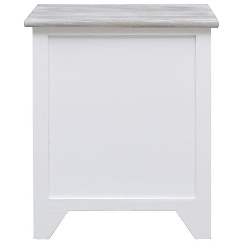 Sengeborde 2 stk. 38 x 28 x 45 cm kejsertræ hvid