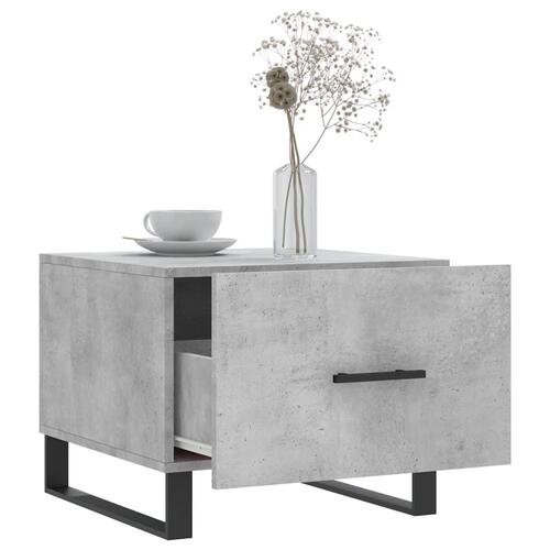Sofaborde 2 stk. 50x50x40 cm konstrueret træ betongrå