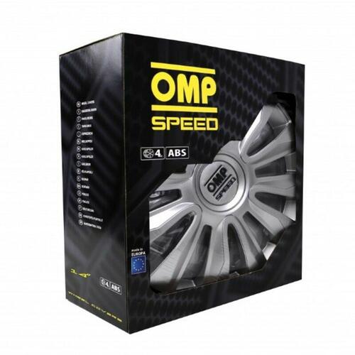 Hjulkapsel OMP Magnum Speed Sølvfarvet 14" (4 uds)