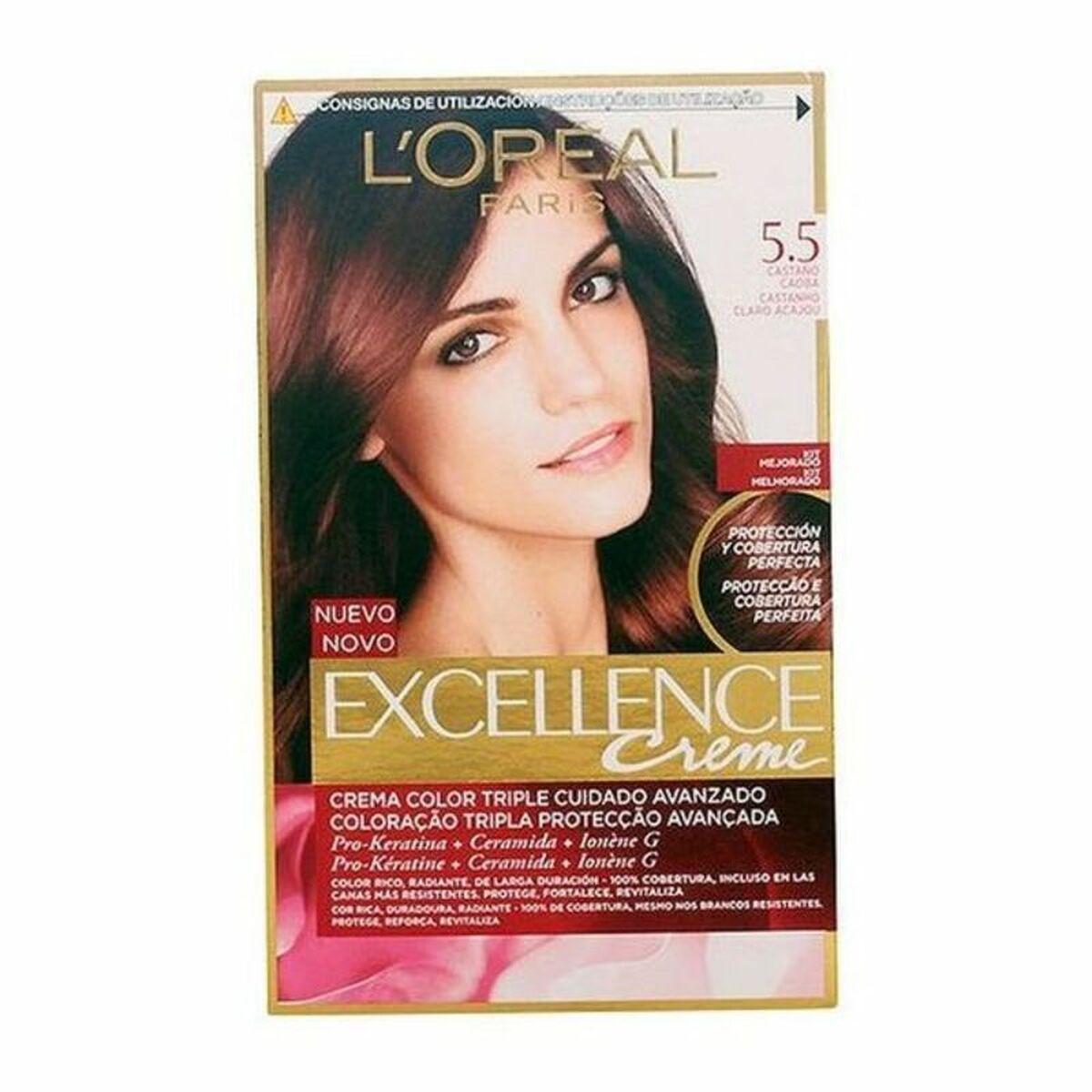 Permanent Farve Excellence L'Oreal Make Up 913-05602 Nº 9.0-rubio muy claro Nº 8.0-rubio claro 192 ml