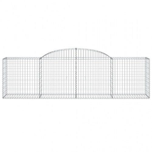 Buede gabionkurve 6 stk. 300x50x80/100 cm galvaniseret jern