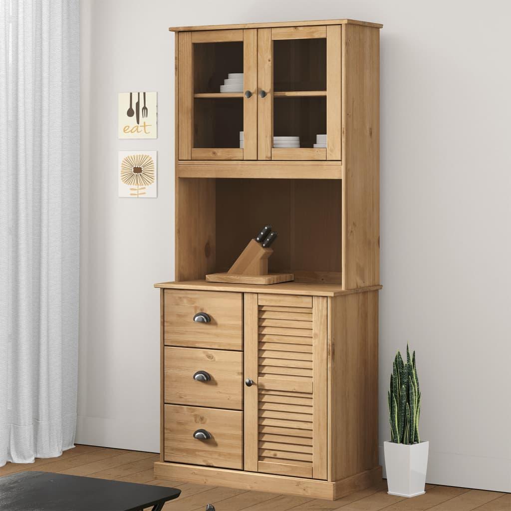 Skabstop til skænk VIGO 78x30x100 cm massivt fyrretræ