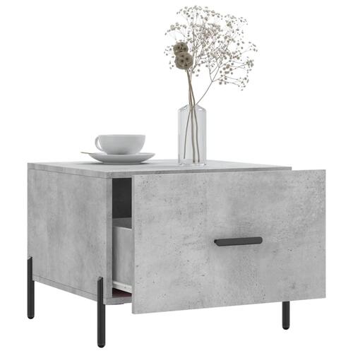 Sofaborde 2 stk. 50x50x40 cm konstrueret træ betongrå
