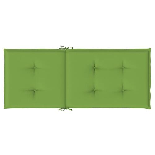 Stolehynder med høj ryg 4 stk. 120x50x4 cm stof grøn
