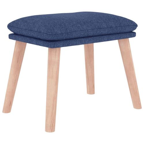 Fodskammel 45x29,5x35 cm stof blå