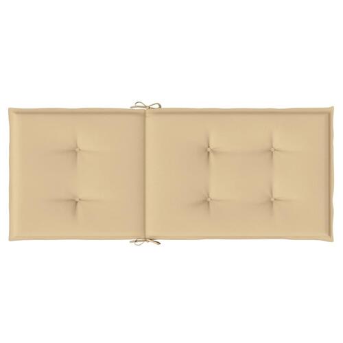 Stolehynder med høj ryg 6 stk. 120x50x7 cm stof beige