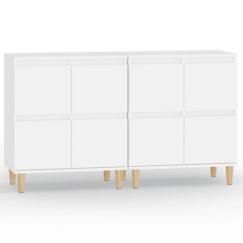 Skænke 2 stk. 60x35x70 cm konstrueret træ hvid